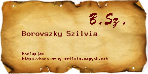 Borovszky Szilvia névjegykártya